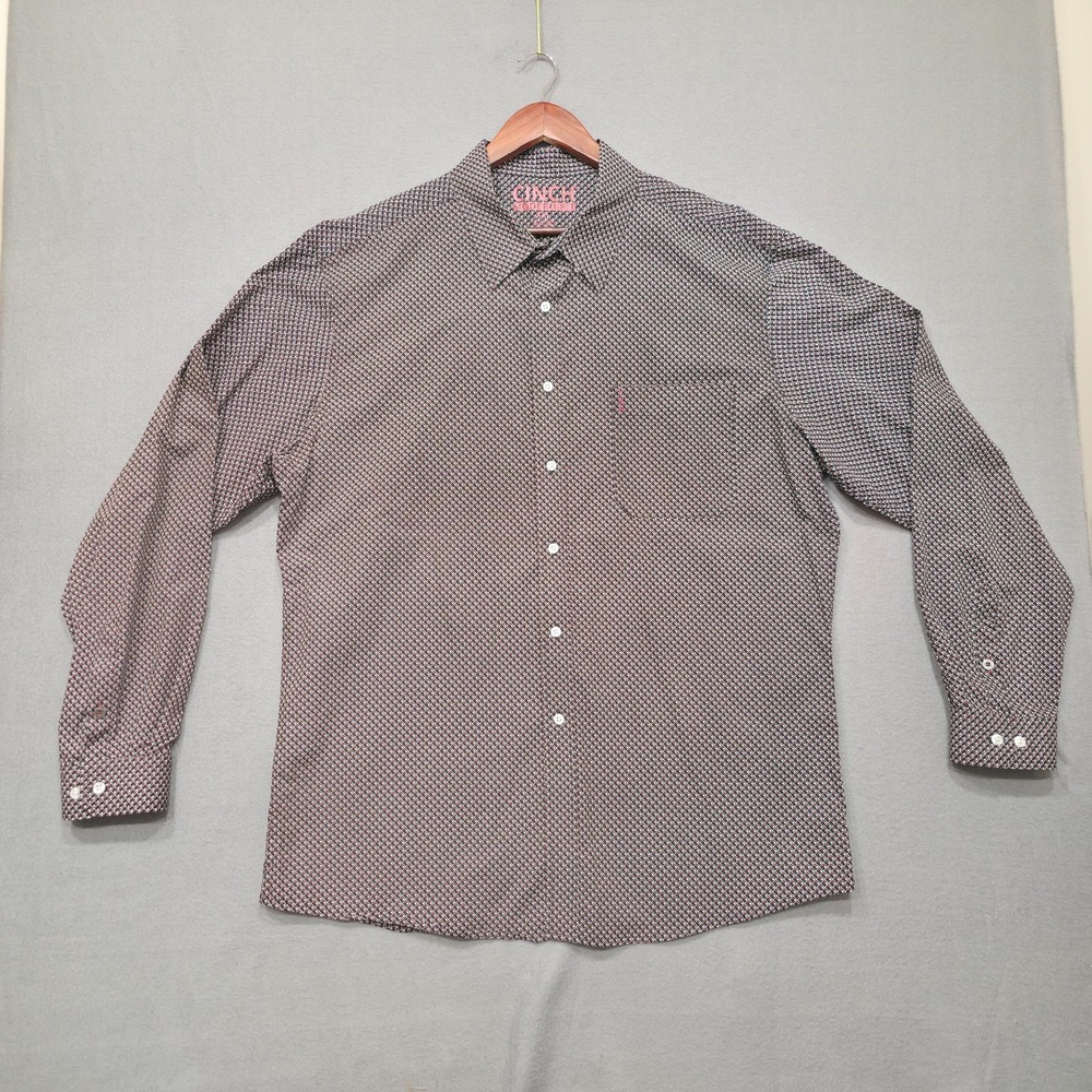 Cinch Men's Modern Fit Long Sleeve Button Up Shirt Size XXL‎